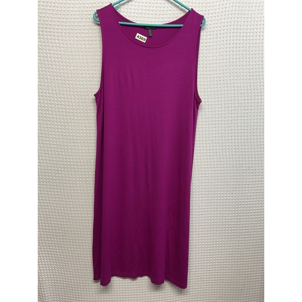 EILEEN FISHER Tunic Top Jersey Stretch Basic Dress Summer Casual USA Made Sz XL